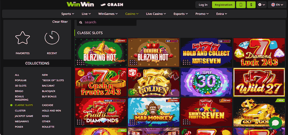 O'yinlar dunyosida WinWin Bet onlayn slotlar